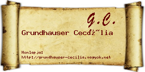 Grundhauser Cecília névjegykártya